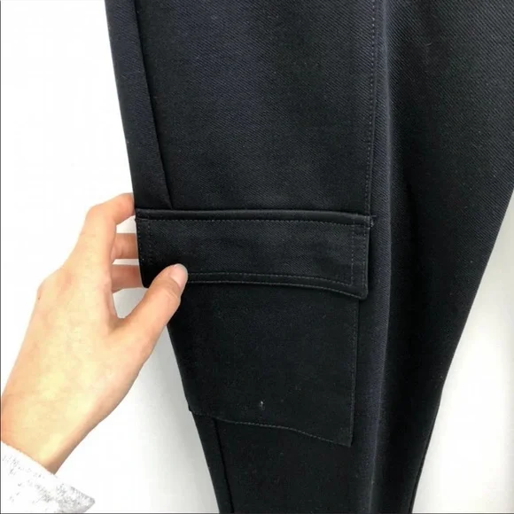 Anthropologie The Essential Slim Black Cargo Pants - Picture 4 of 10